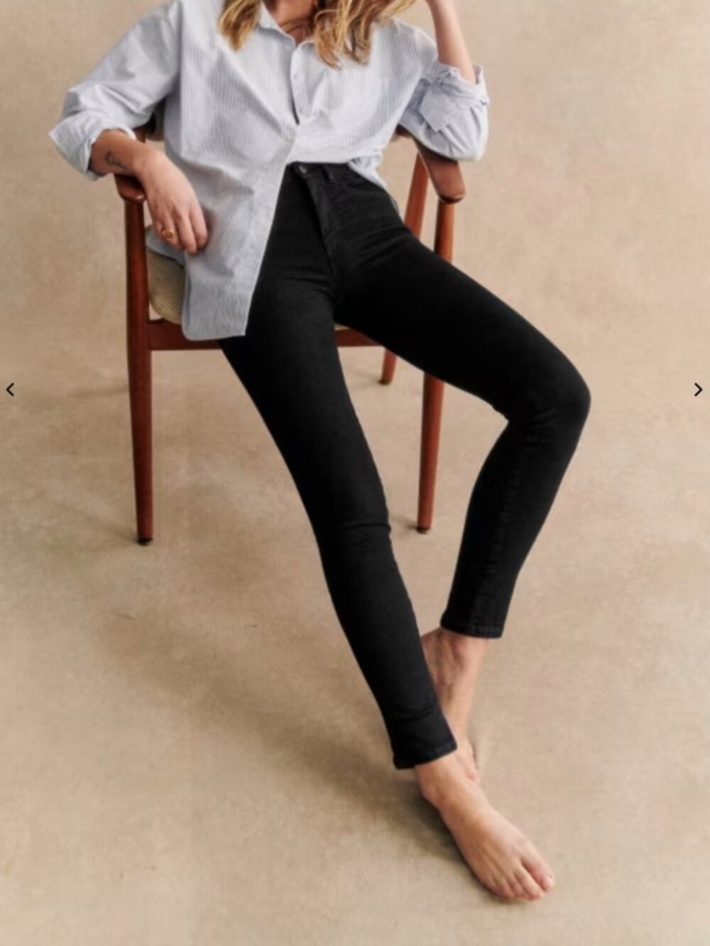Sezane black denim jeans 26